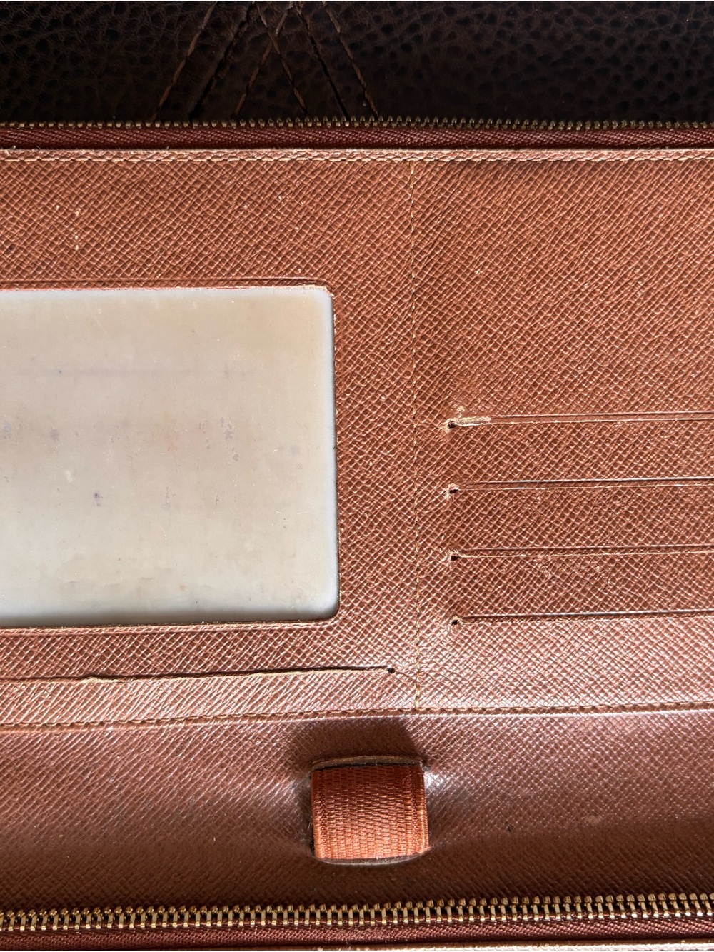 Louis Vuitton Monogram Canvas Brown & Gold Zip Wallet - Picture 5 of 16